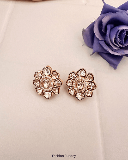 Kiah Moissanite Polki Studs