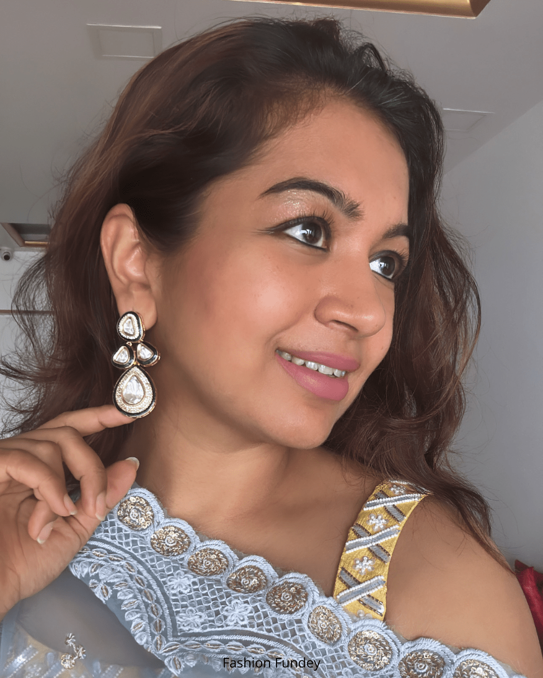 Mehboob Green Polki Earrings