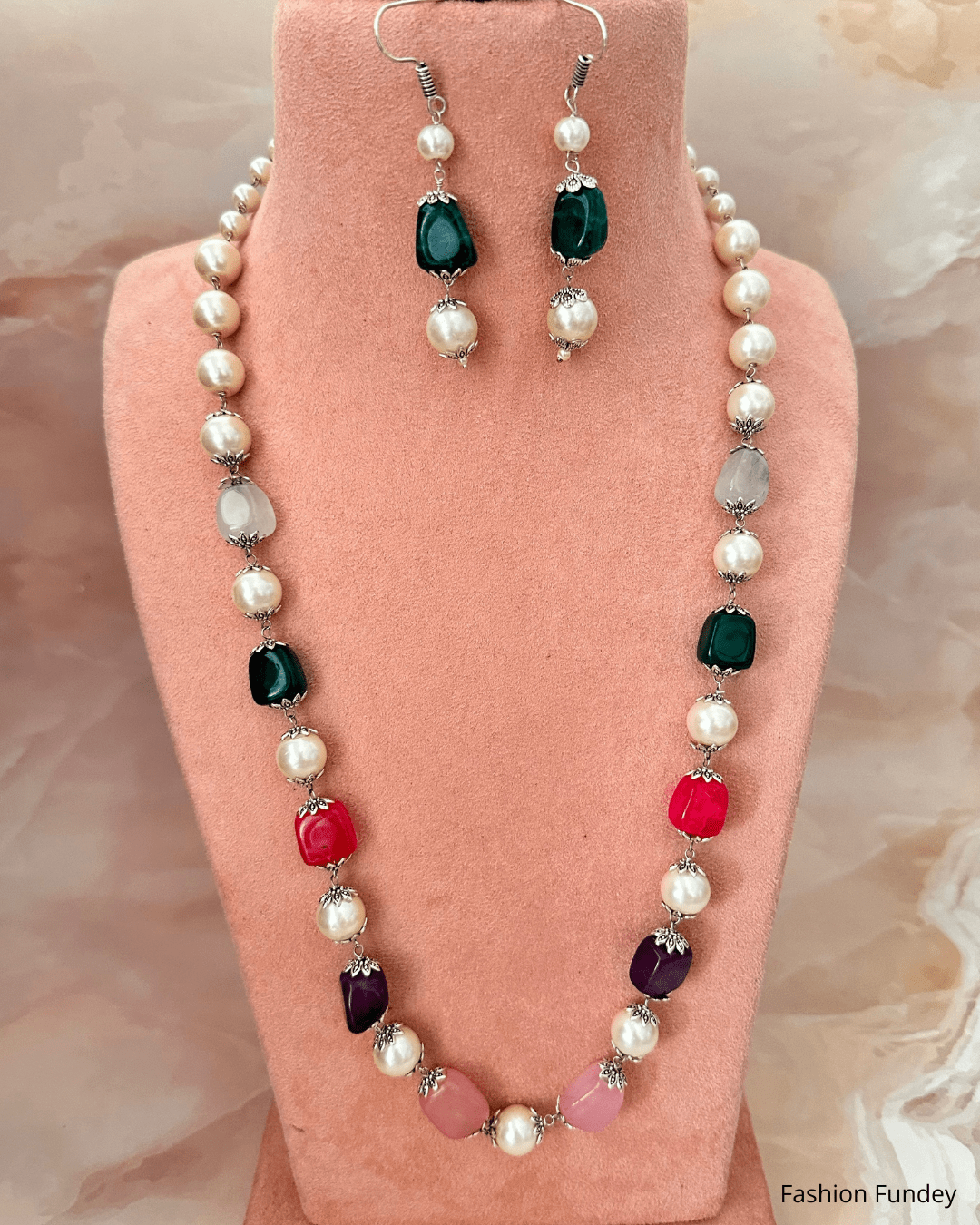 Multi-Coloured Reha Pearl Mala