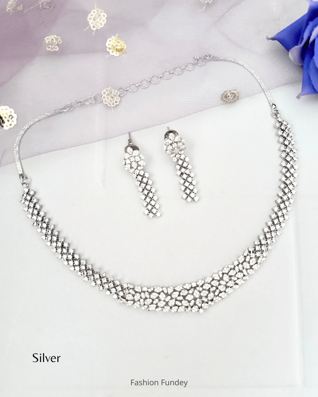 Silver Wren Zirconia Choker