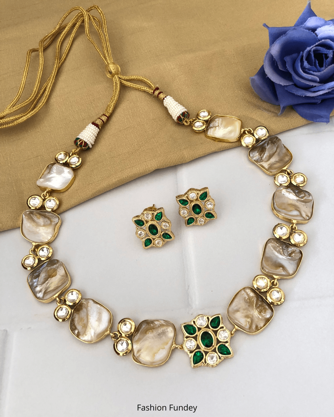 Green Jannat Pearl Choker