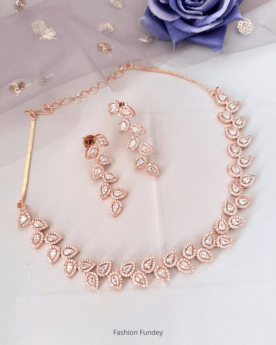 Rose Gold Emma Zirconia Choker