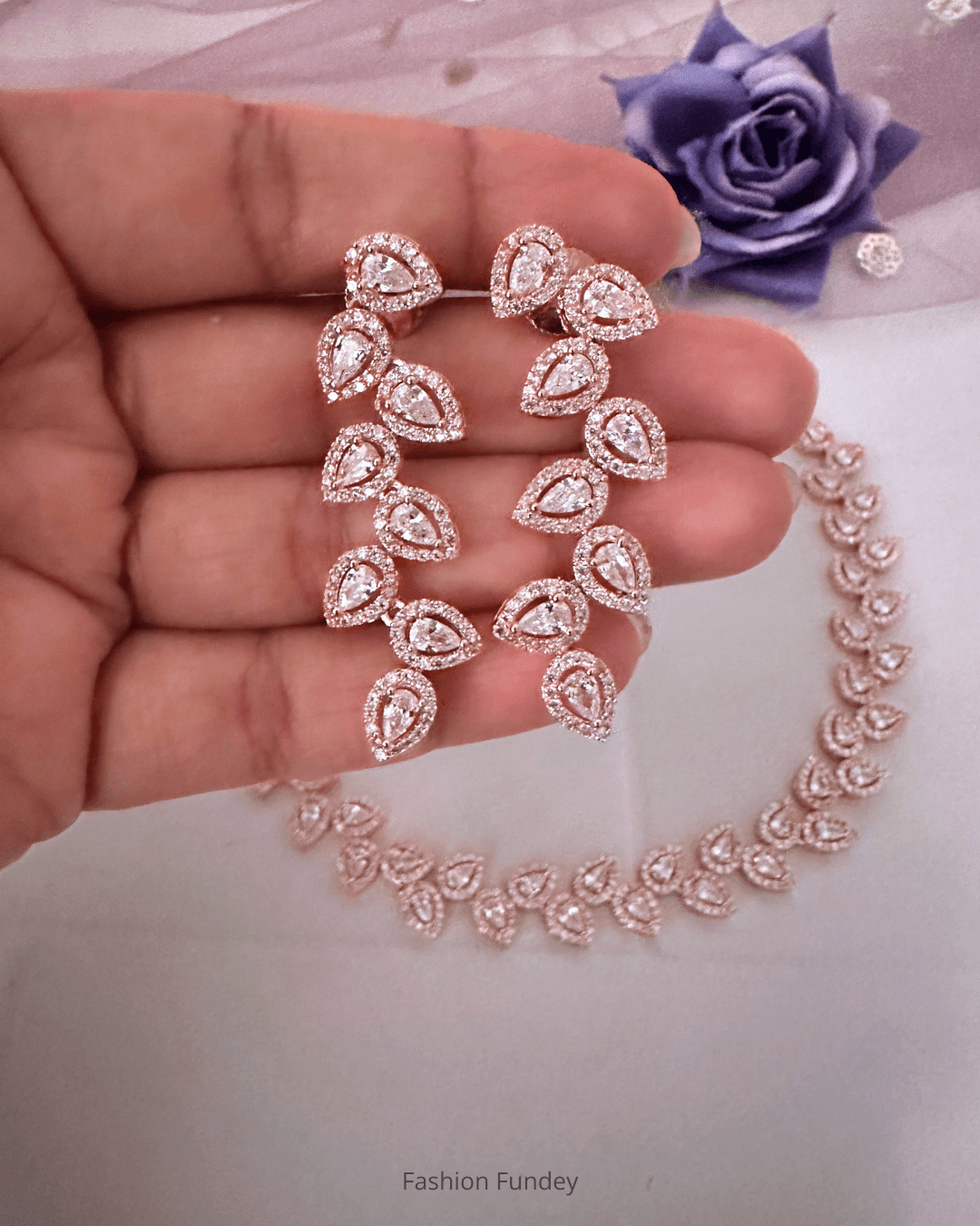Rose Gold Emma Zirconia Choker