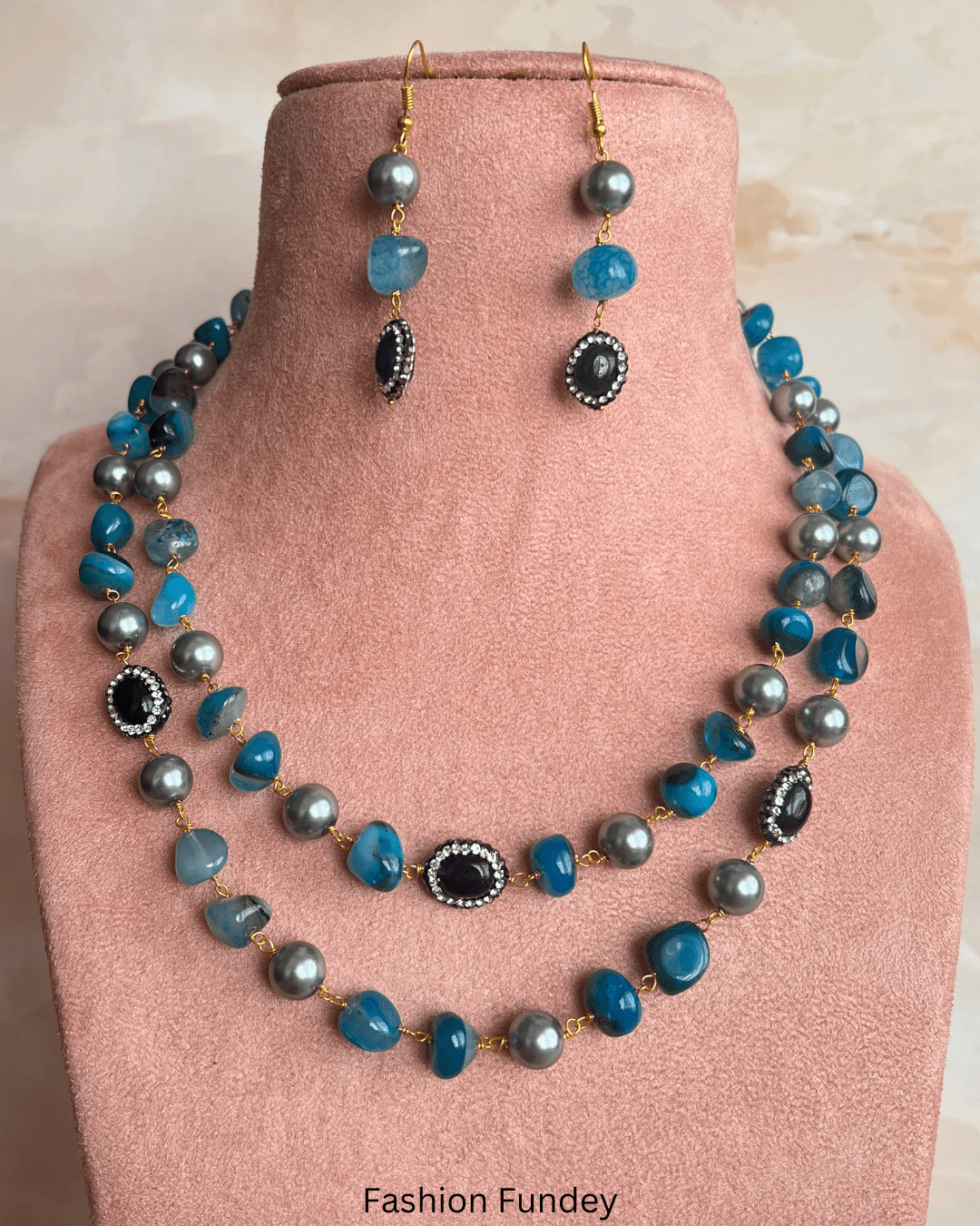 Blue Pakhi Layered Mala