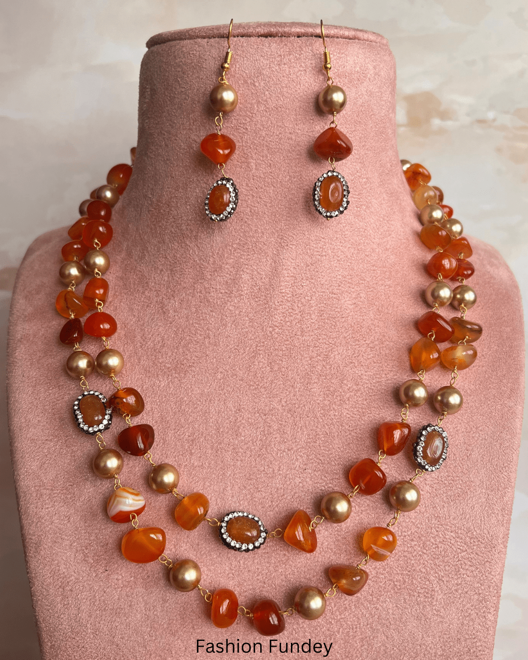 Orange Pakhi Layered Mala