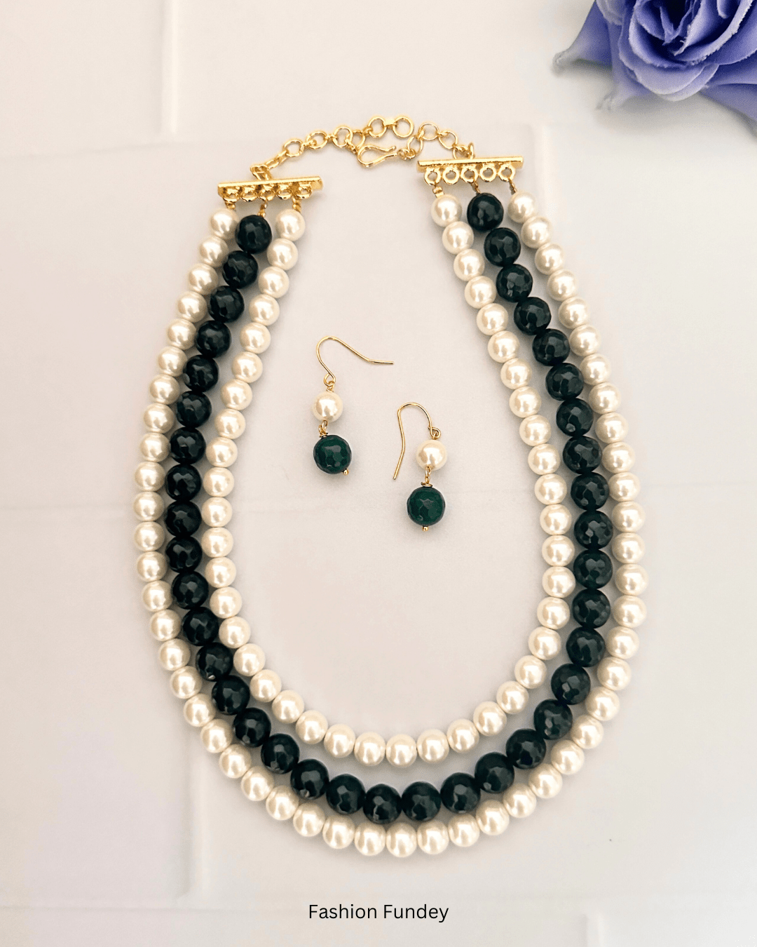 Emerald Green Lila Layered Mala