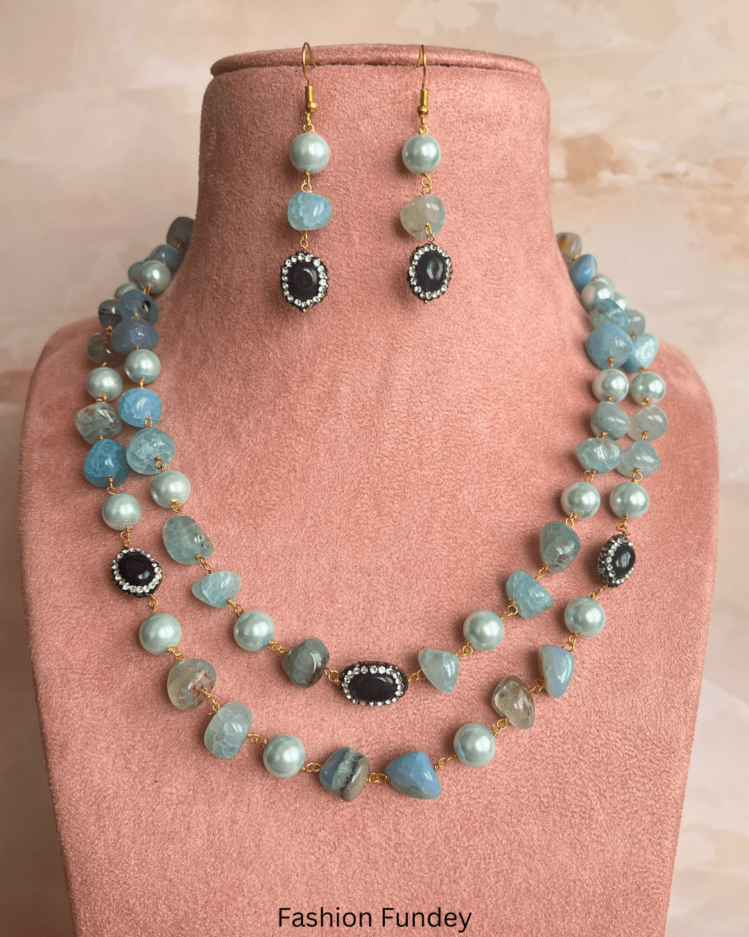 Light Blue Pakhi Layered Mala
