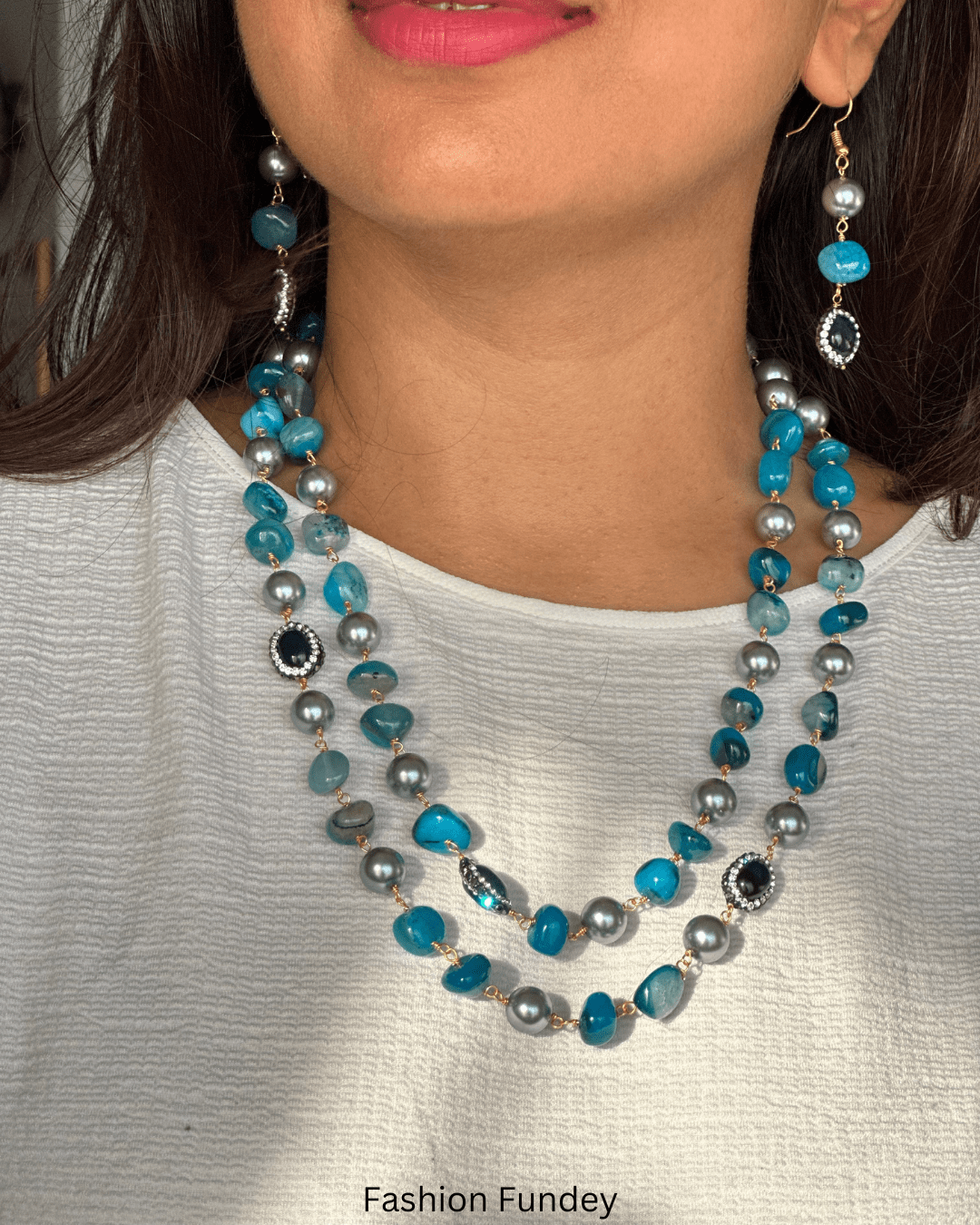 Blue Pakhi Layered Mala