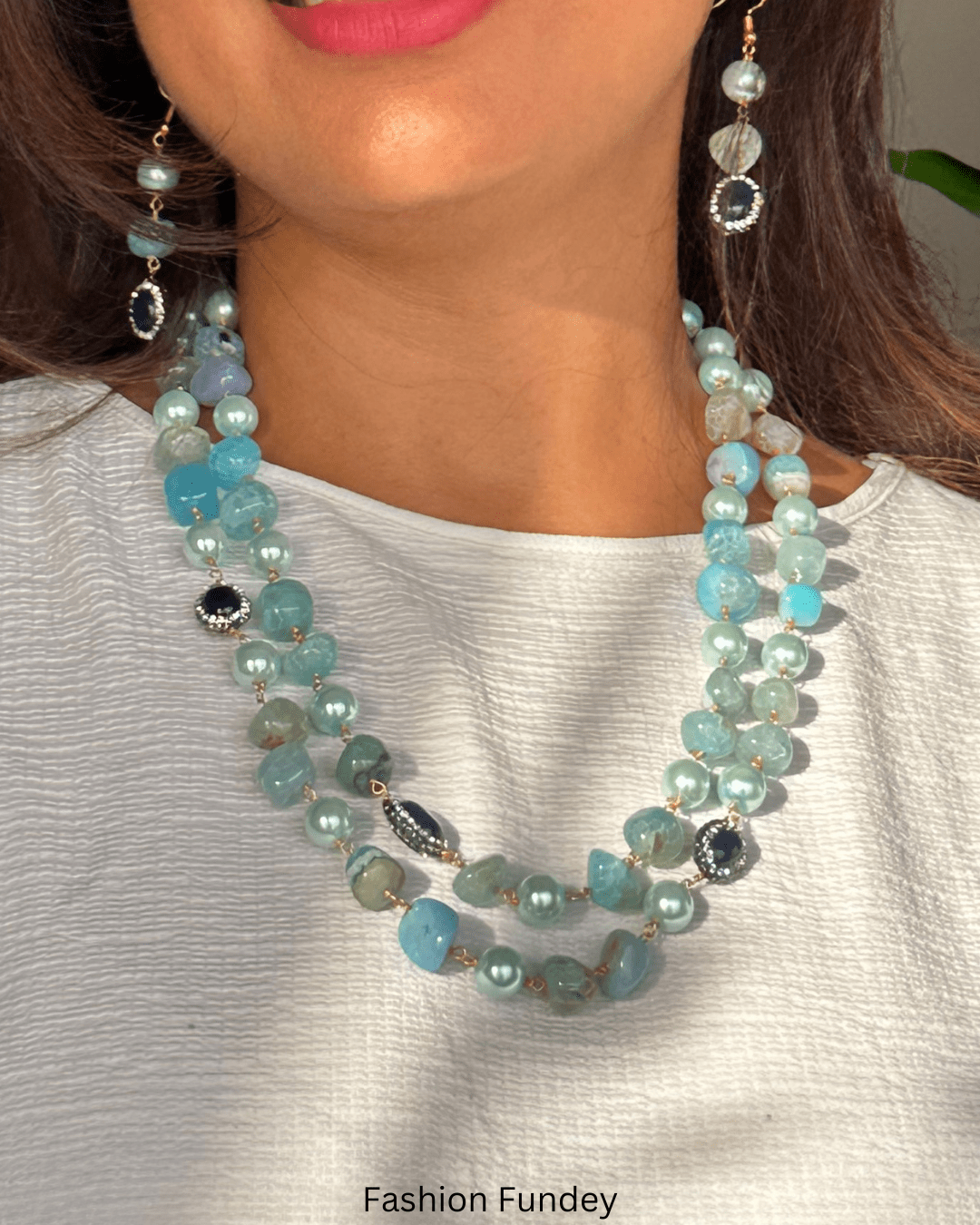 Light Blue Pakhi Layered Mala