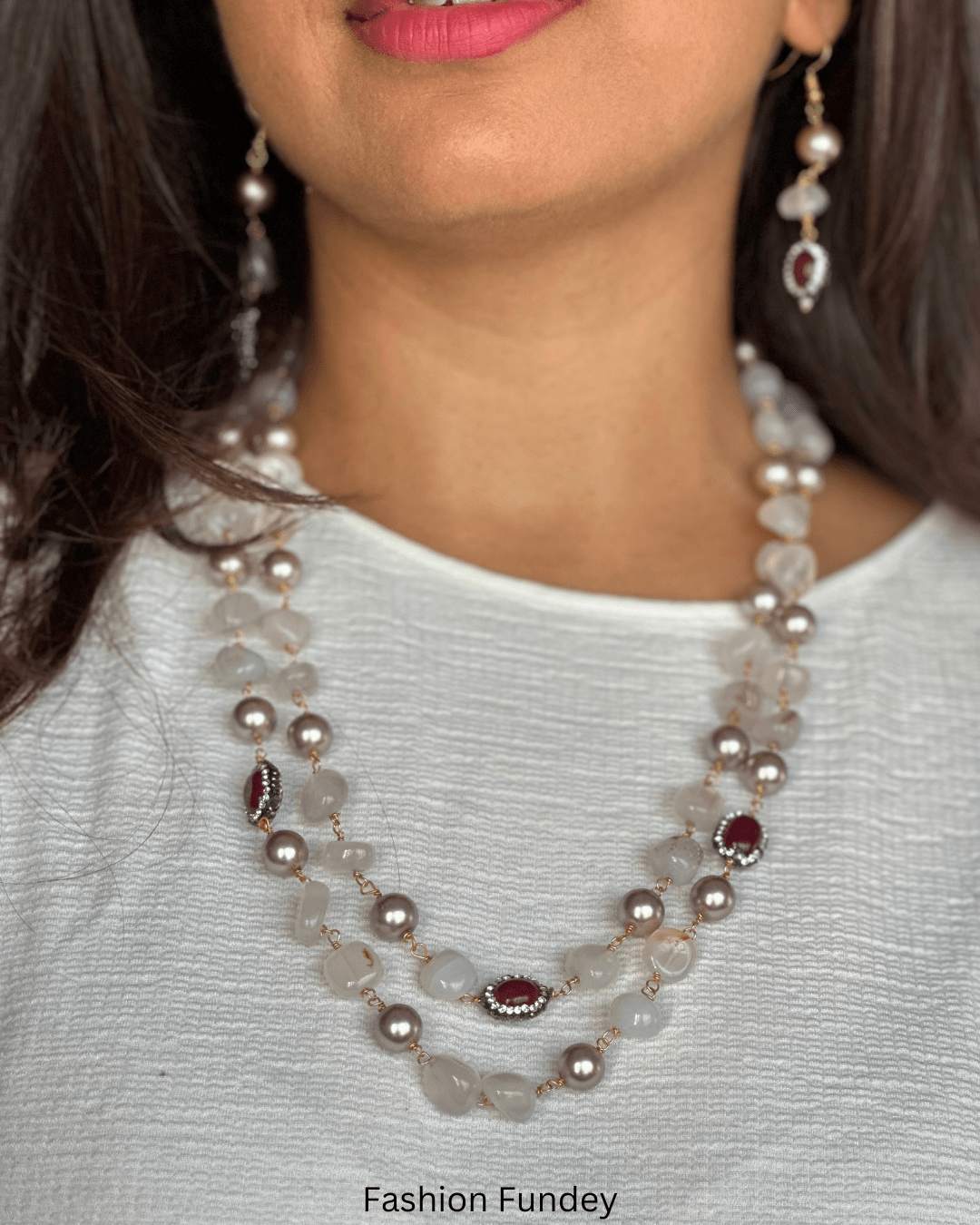 Ivory Pakhi Layered Mala