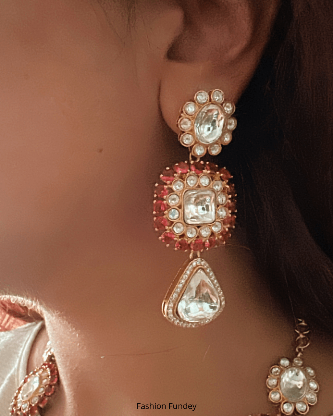 Red Aaira Polki Necklace