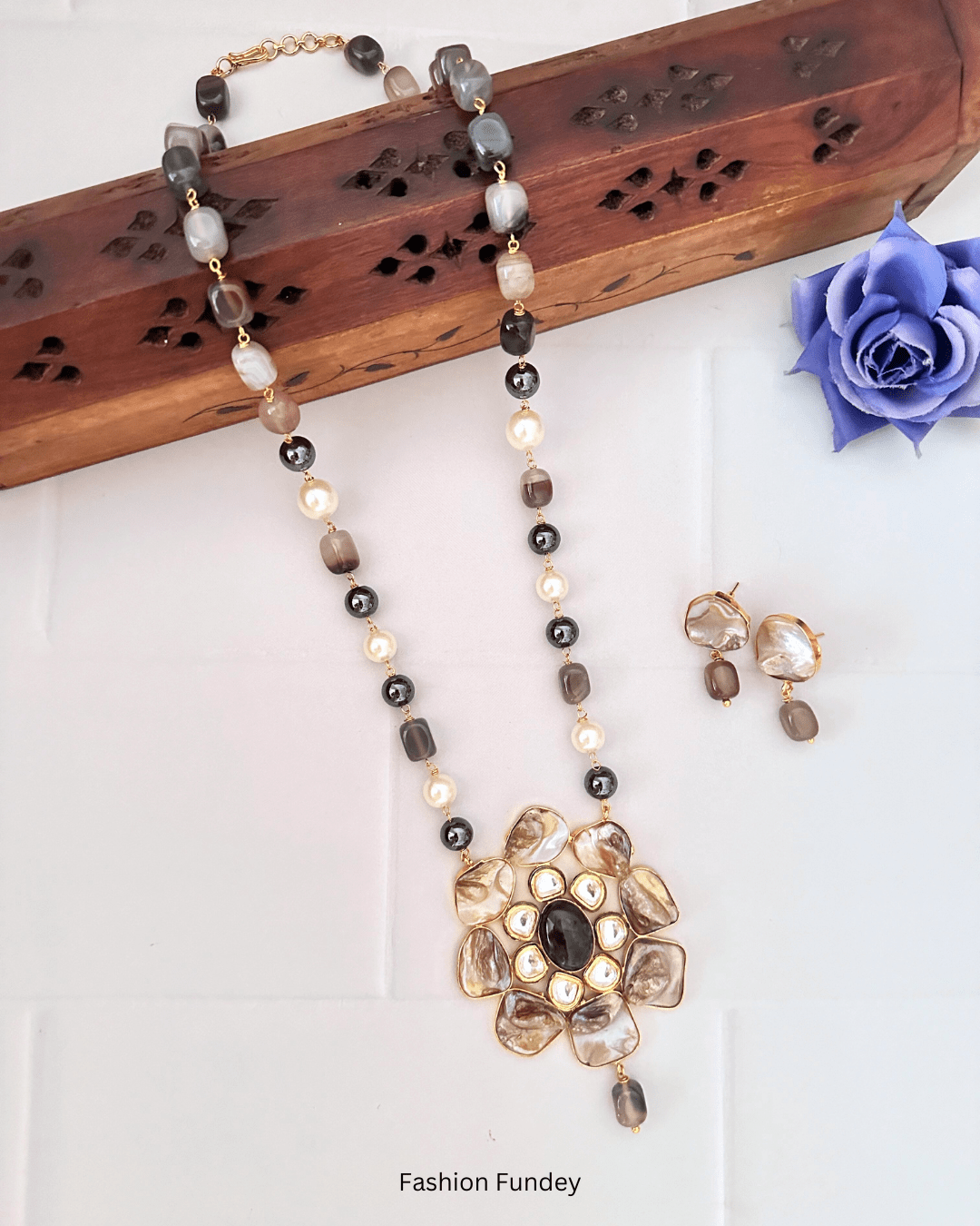 Black Anika Pearl Pendant