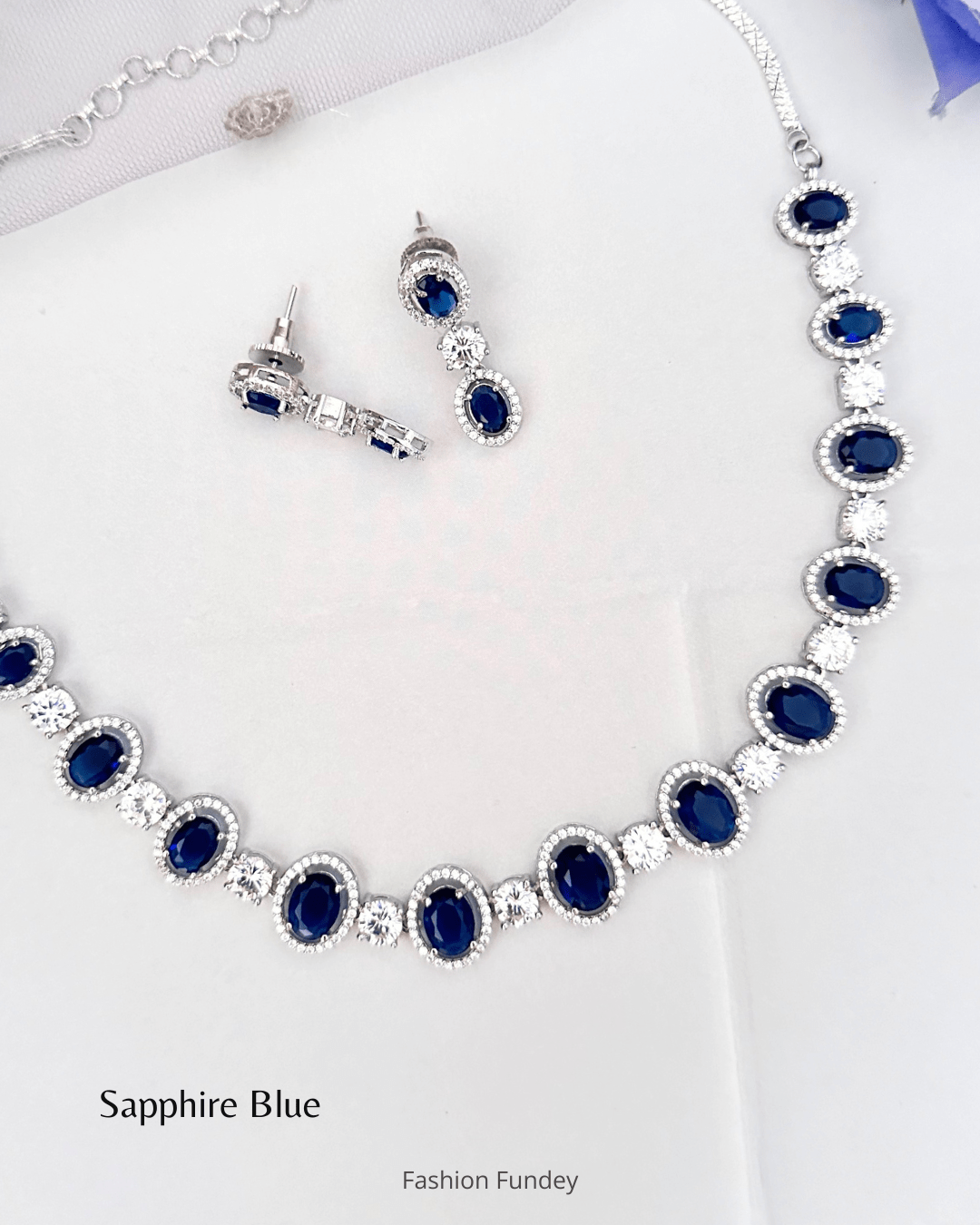 Blue Alia Zirconia Choker