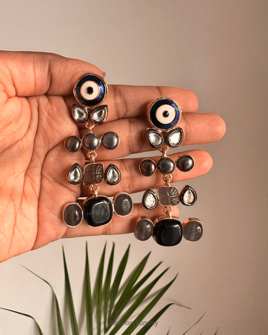 Black Evil Eye Asvi Earrings