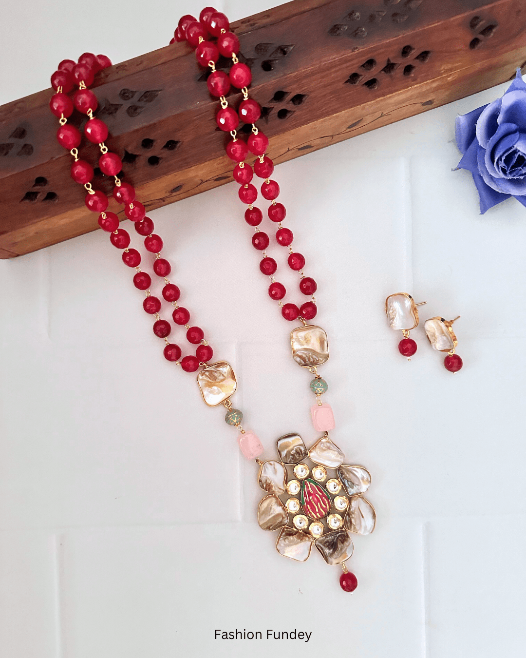Rani Pink Adira Pearl Pendant