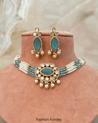 Blue Naaz AD Kundan Choker