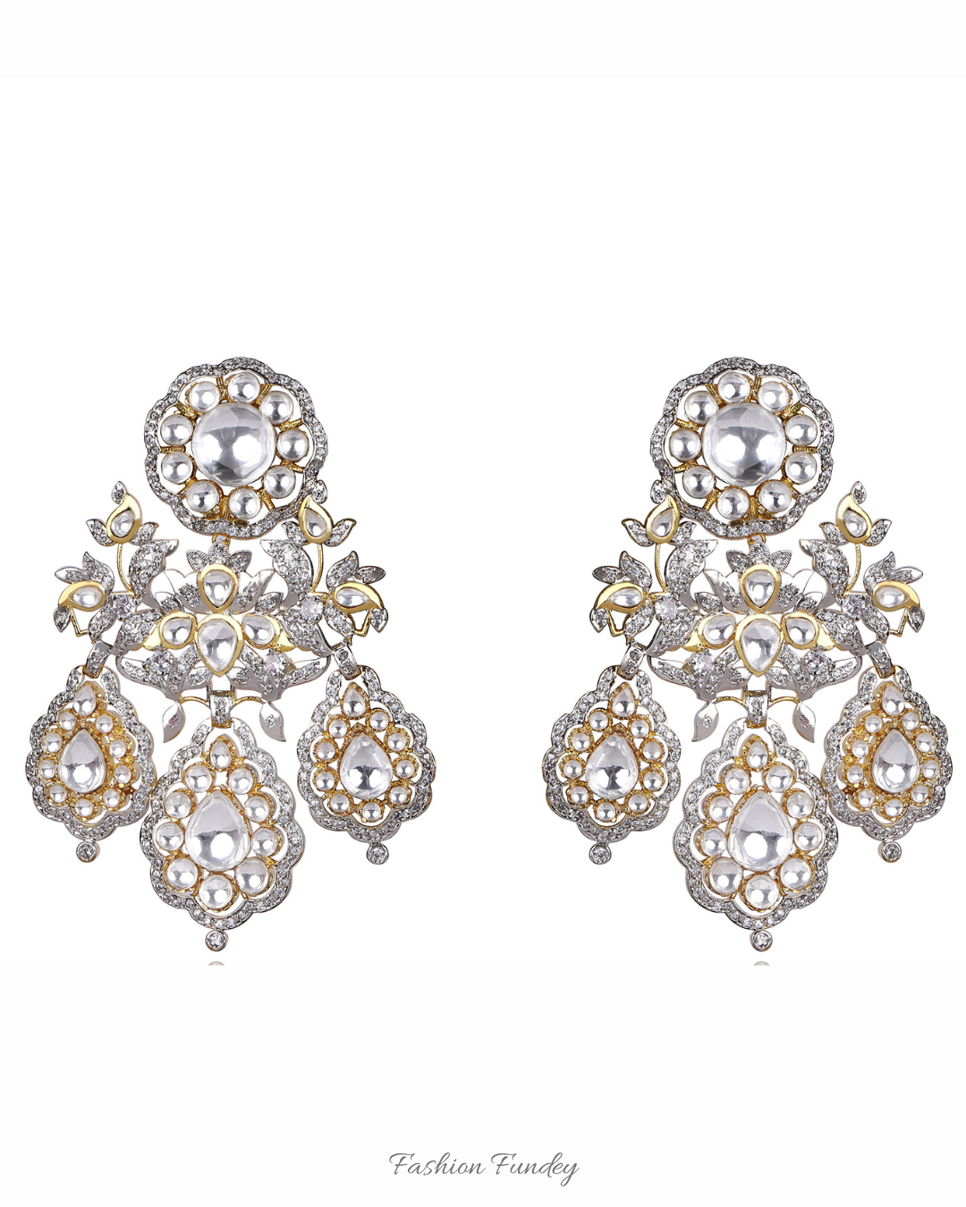Golden Silver Devanshi Antique Earrings