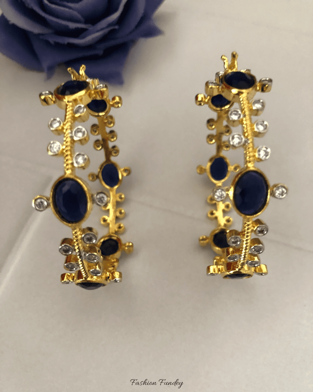 Blue Amaal Hoops