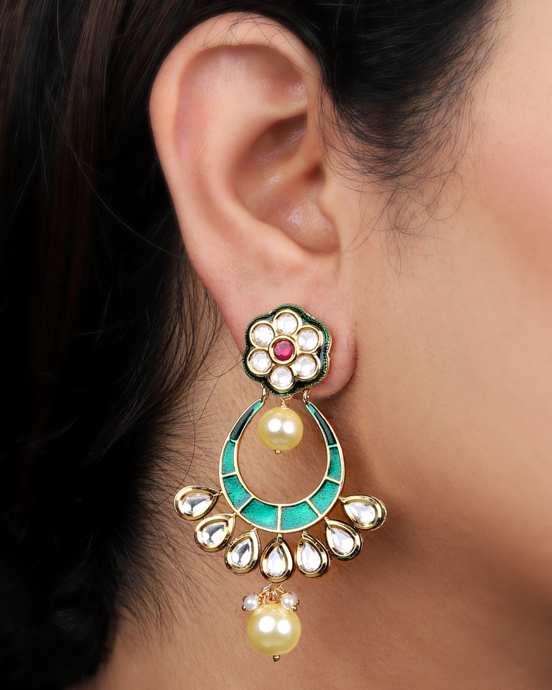 Green Vachi Earrings