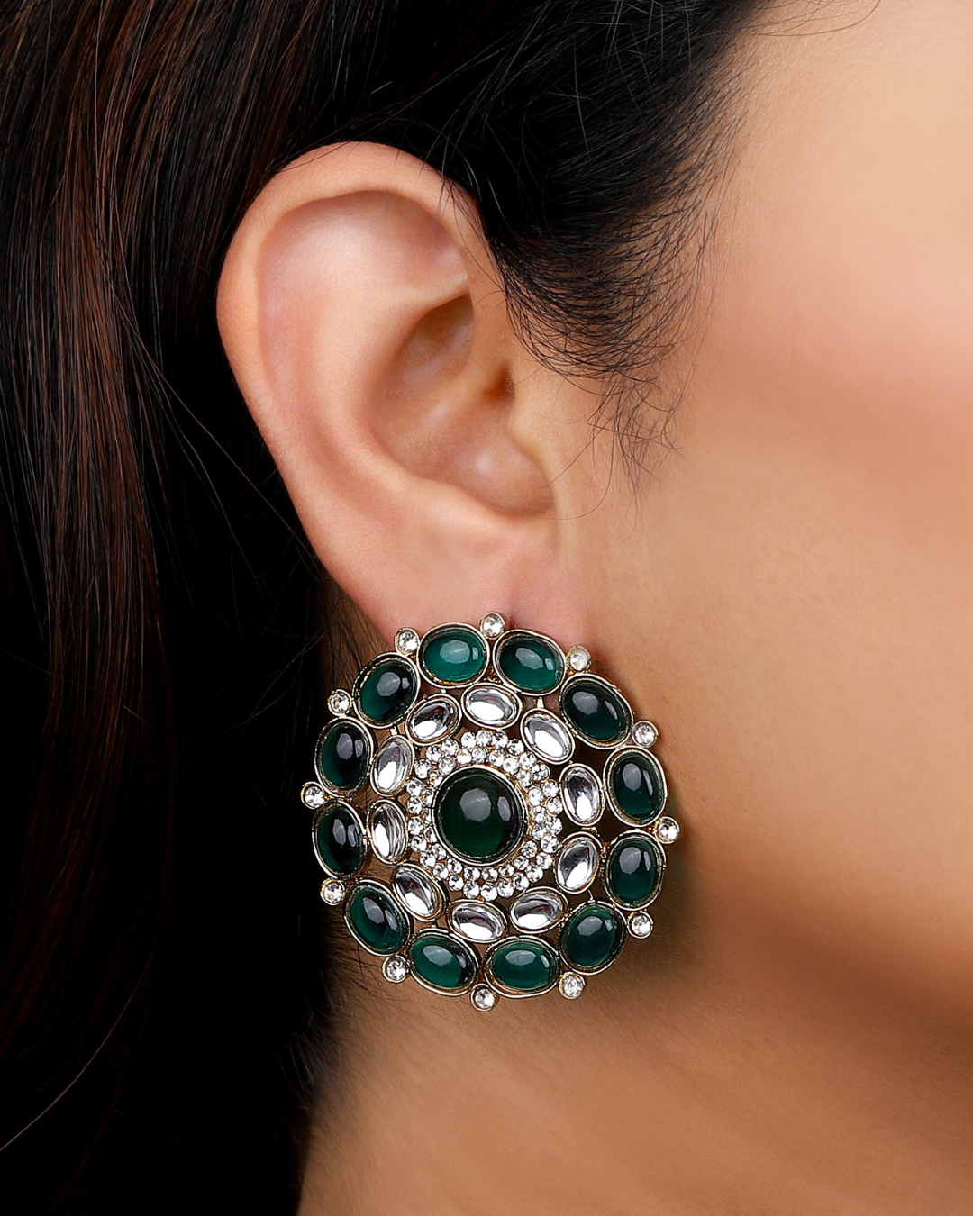 Green Aviya Studs