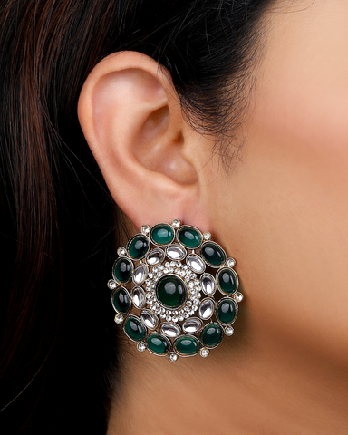 Green Aviya Studs