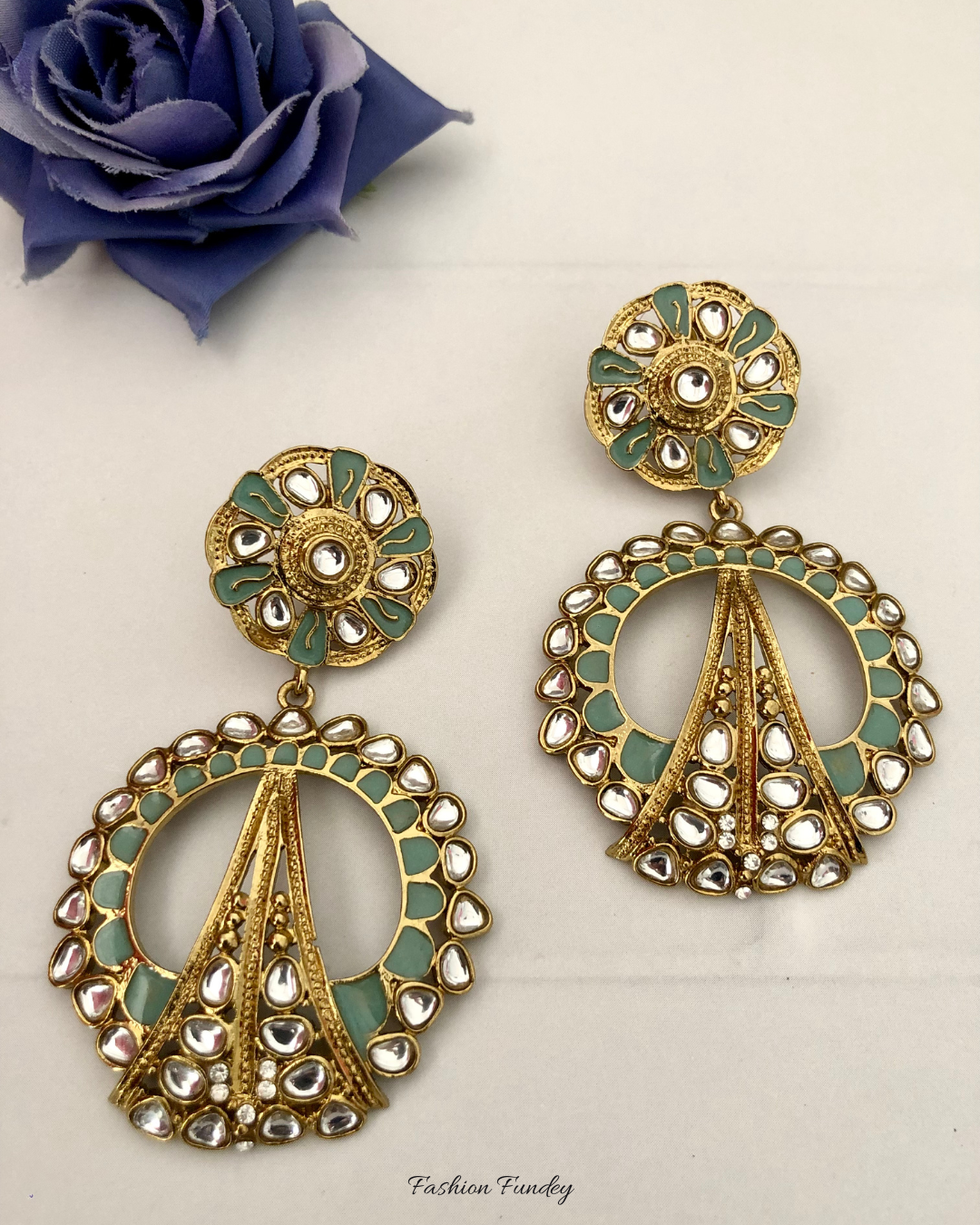Mint Green Saiba Earrings