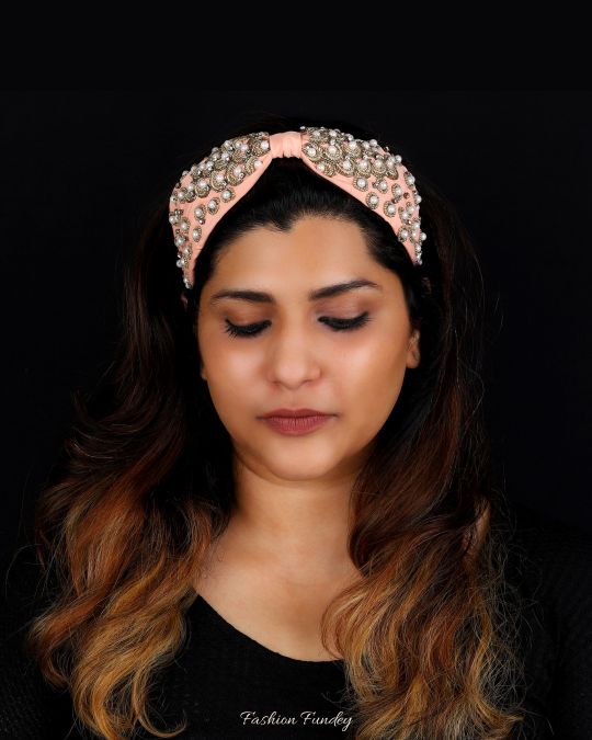 Peach Snowdrops Headband