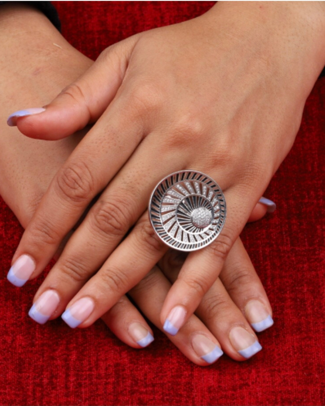 Silver Belle Geometric Ring
