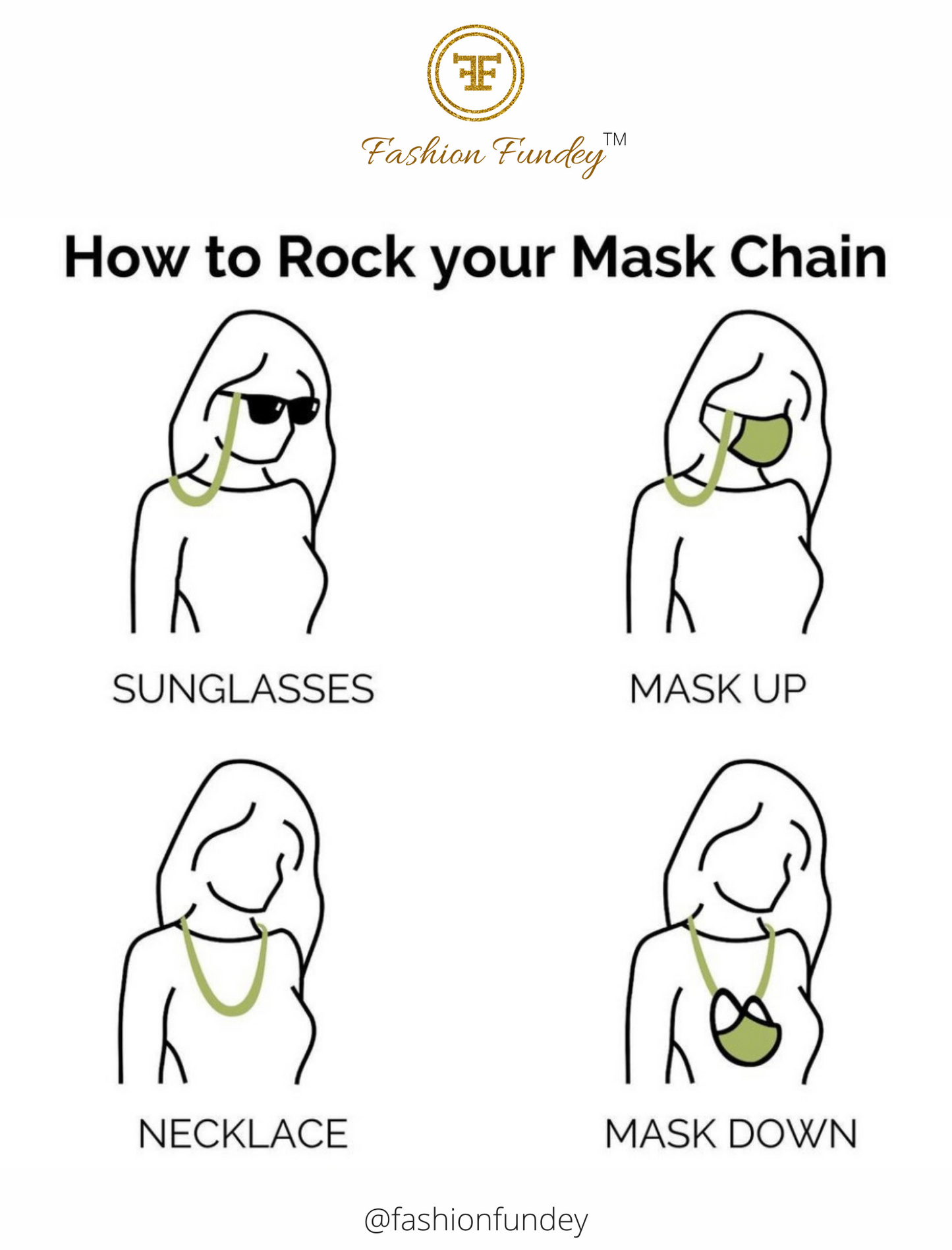 PEARL ARIEL MASK CHAIN