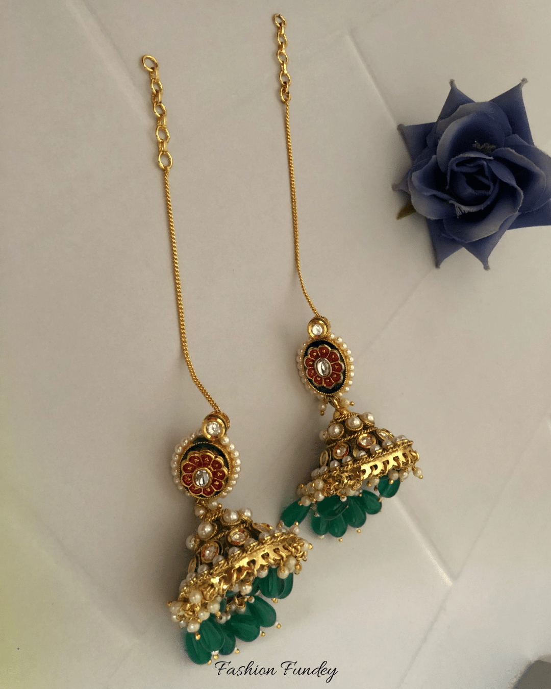 Red Green Garvi Jhumkis