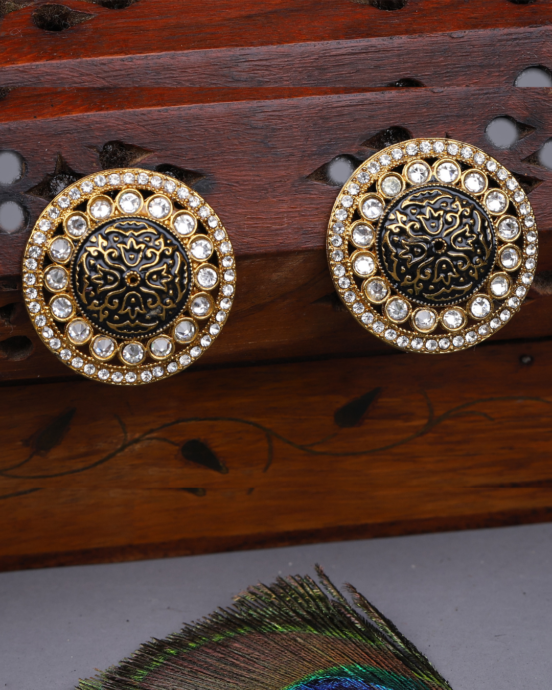 Black Ishani Studs