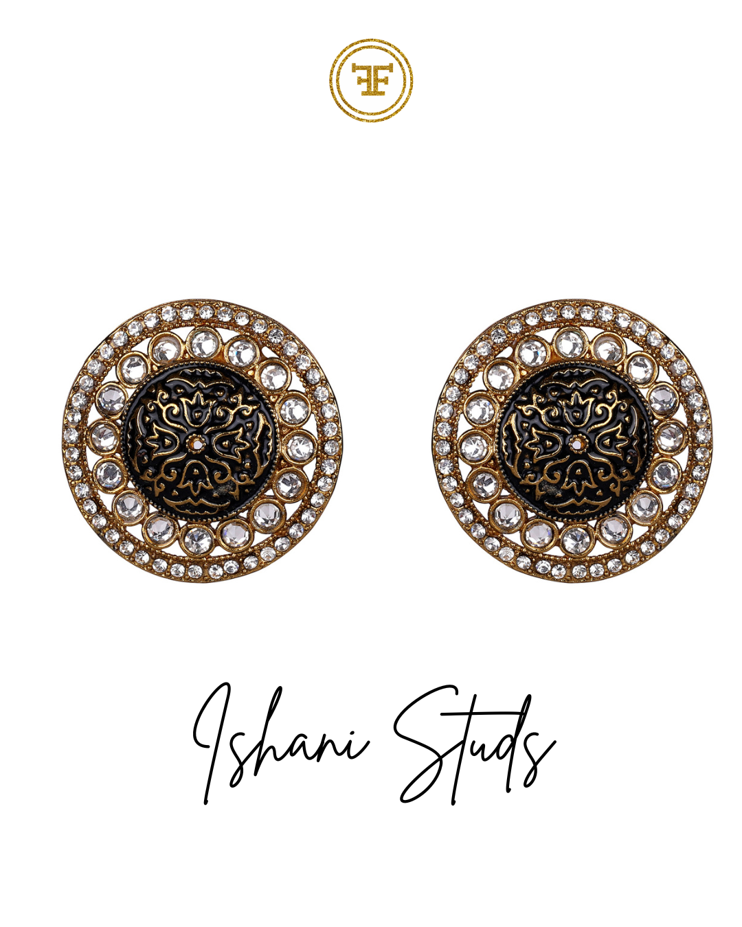 Black Ishani Studs
