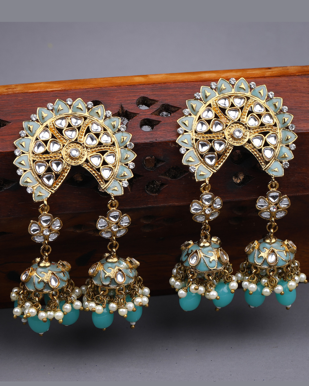 Blue Nitya Jhumkis