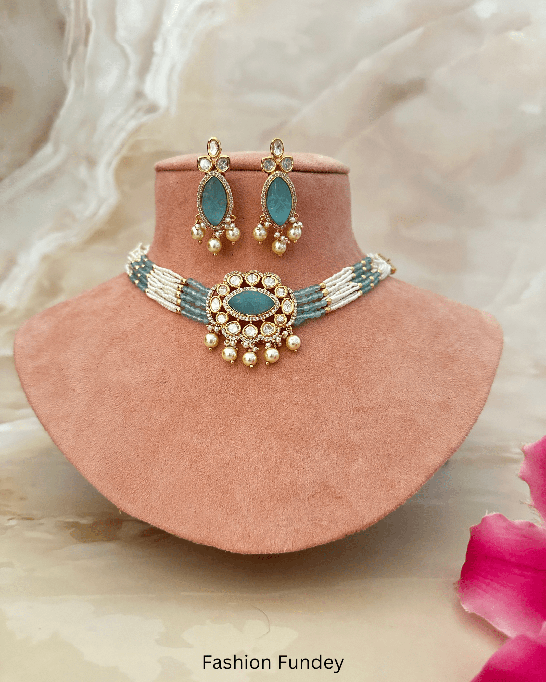 Blue Naaz AD Kundan Choker