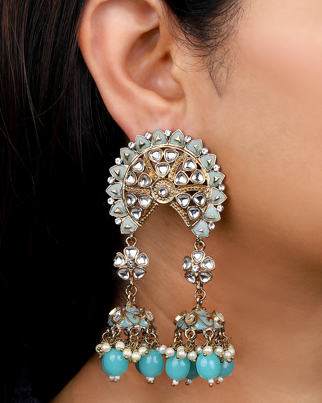 Blue Nitya Jhumkis