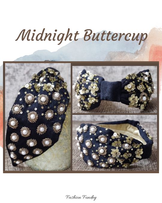 Black Buttercup Headband