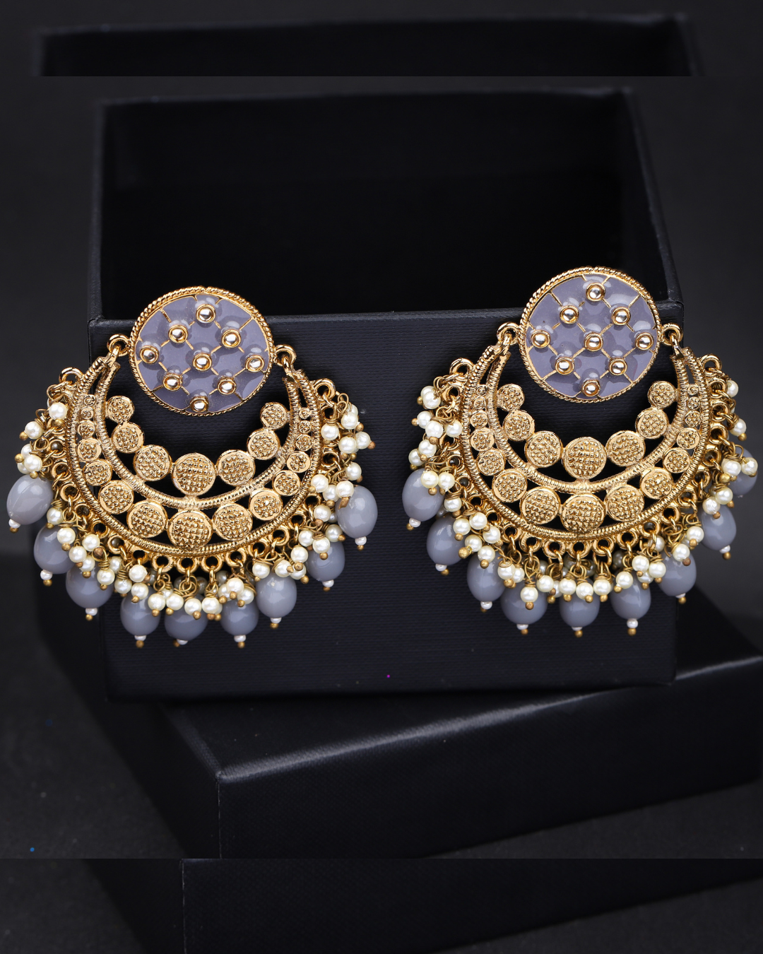 Grey Navya Chandbalis
