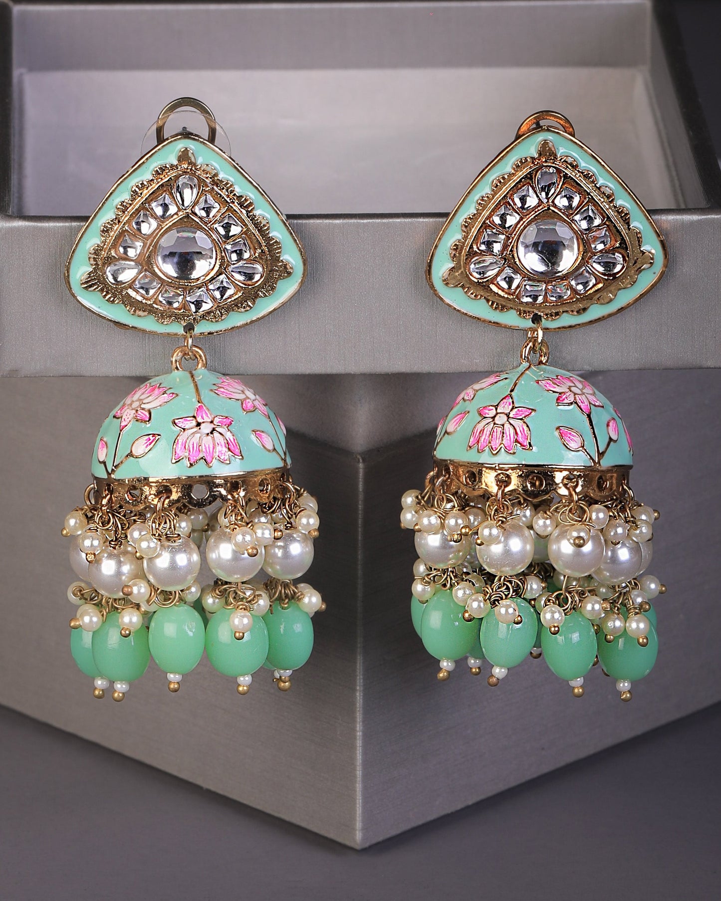 Mint Green Falak Jhumkis