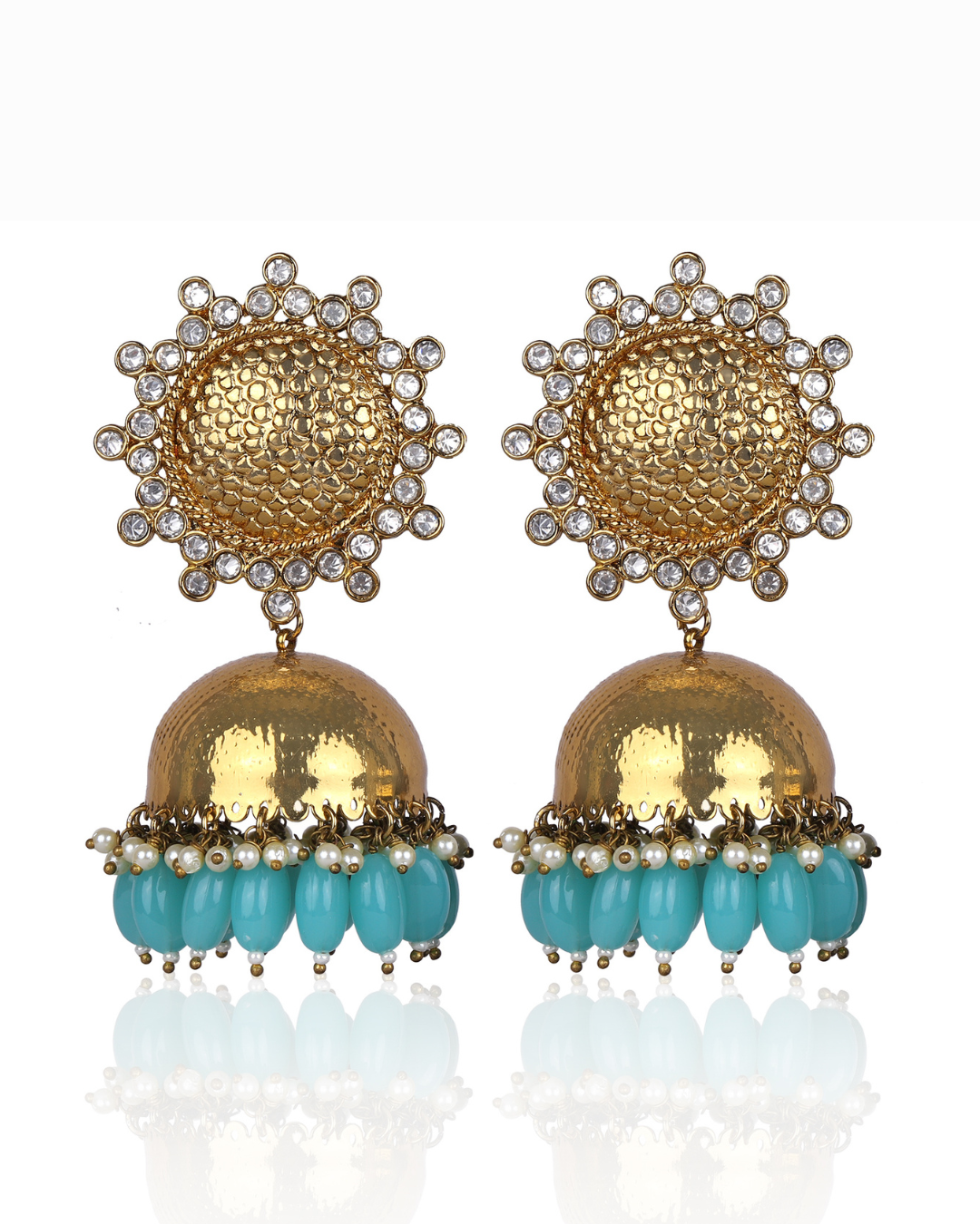 Blue Toshani Jhumkis