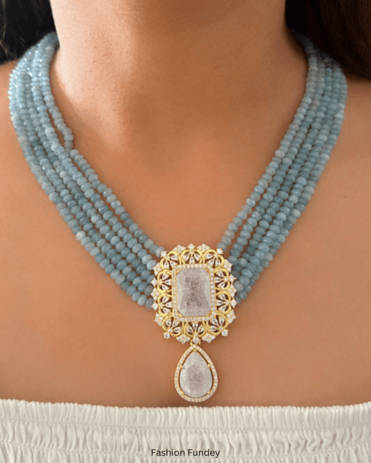 Ice Blue Soriya Stone Necklace