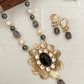Grey Black Naina Pearl Pendant