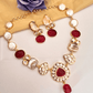 Red Jhalak Pearl Necklace