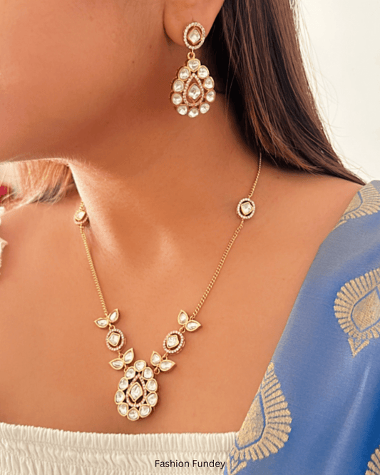 White Ragini Kundan Necklace