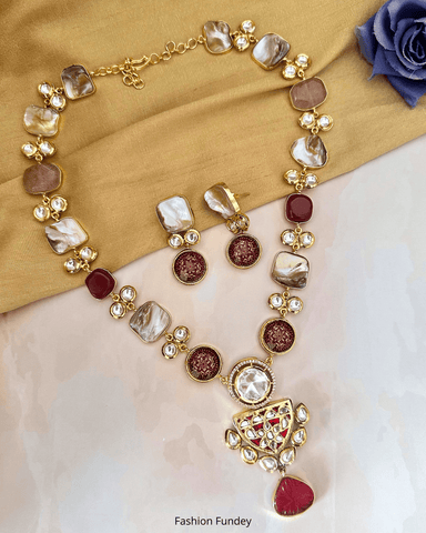 Red Rajvi Pearl Necklace