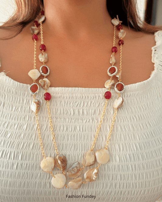 Red Dwani Layered Mala