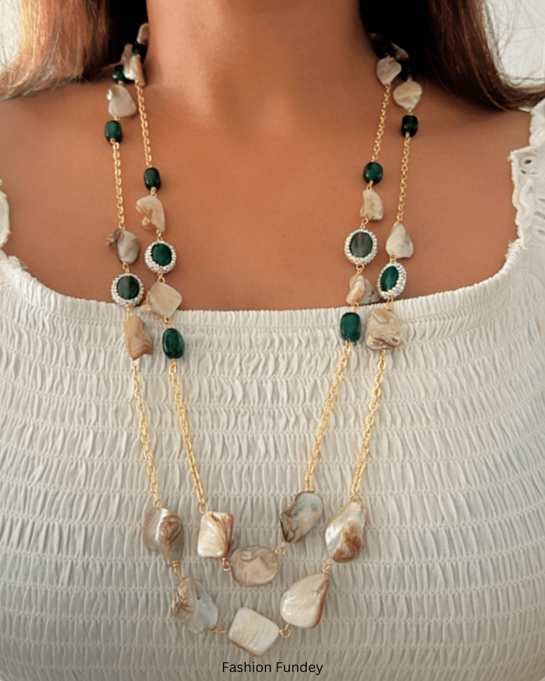 Green Dwani Layered Mala