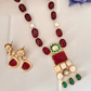 Ruby Red Green Nargis Pearl Pendant