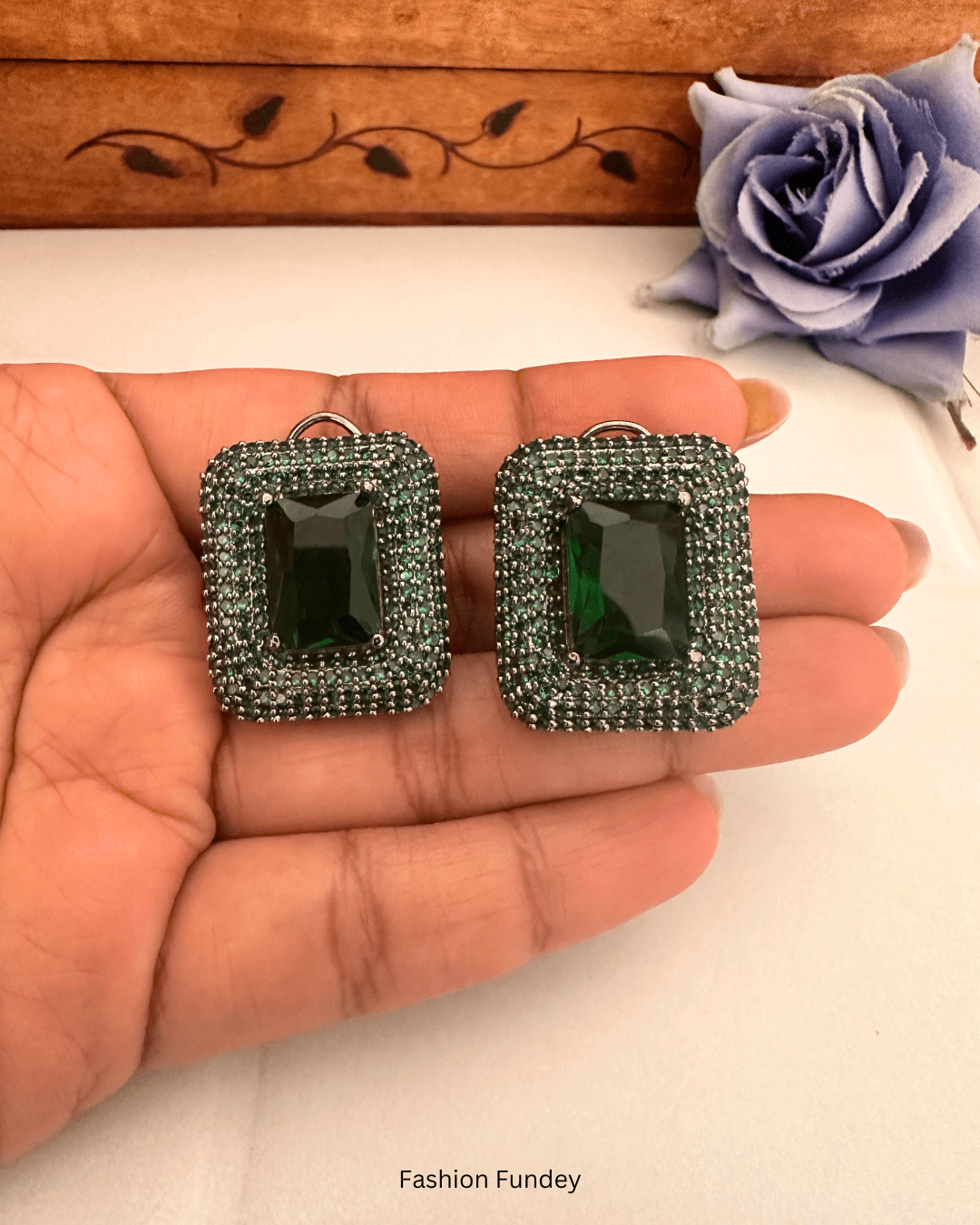 Green Jane Victorian Studs