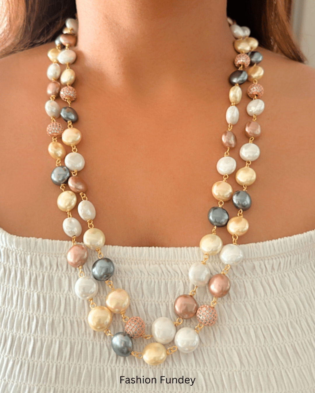 Multi Vienna Layered Pearl Mala