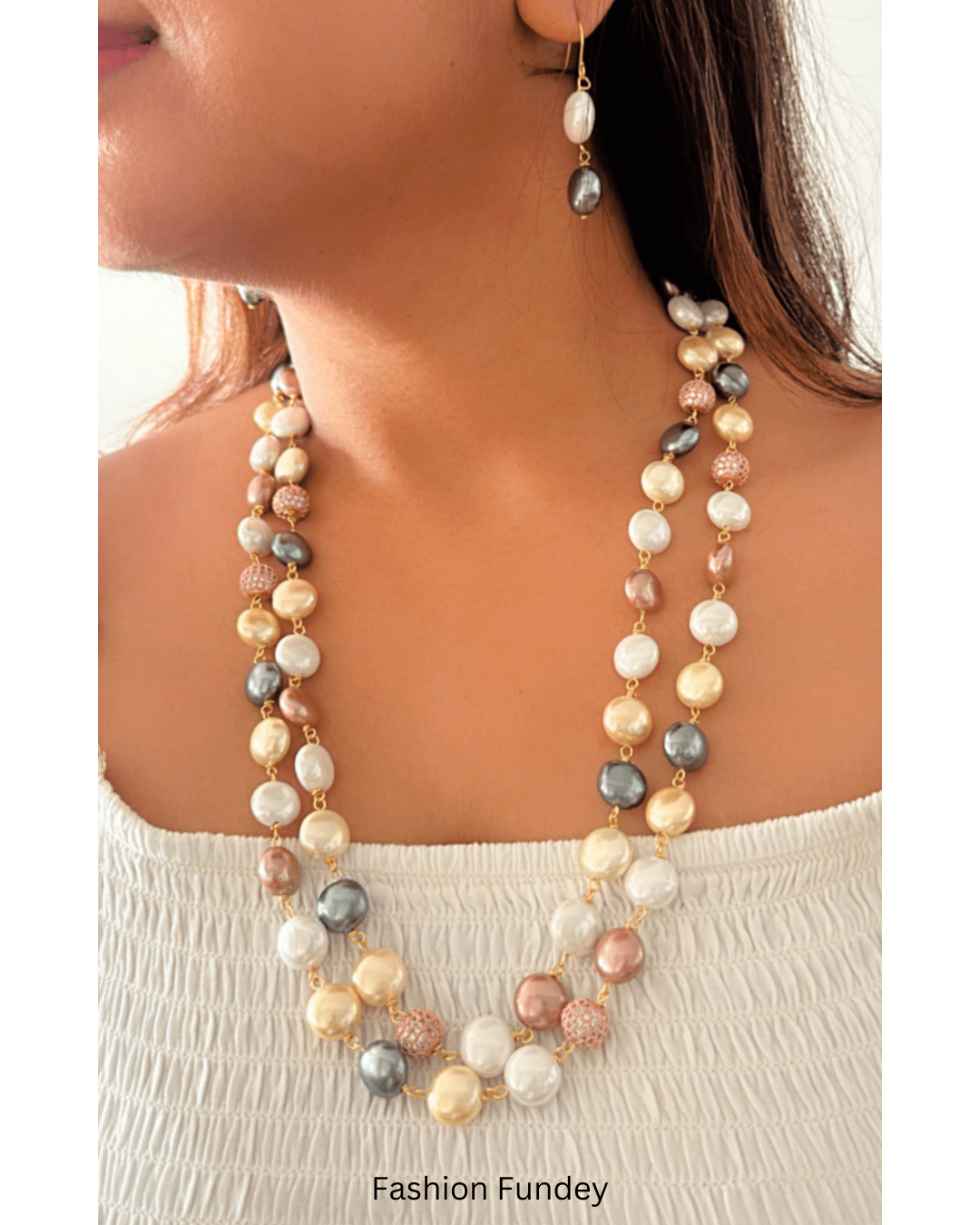 Multi Vienna Layered Pearl Mala